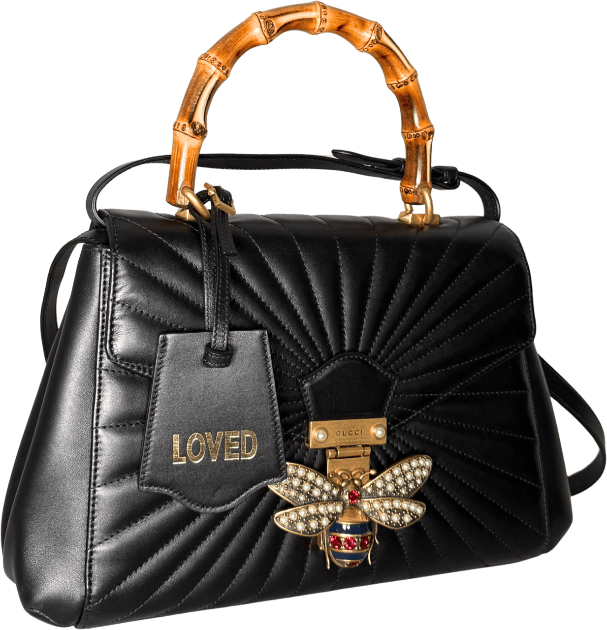 Gucci Gucci Queen Margaret Top Handle Tasche Schwarz / sehr gut Zwart