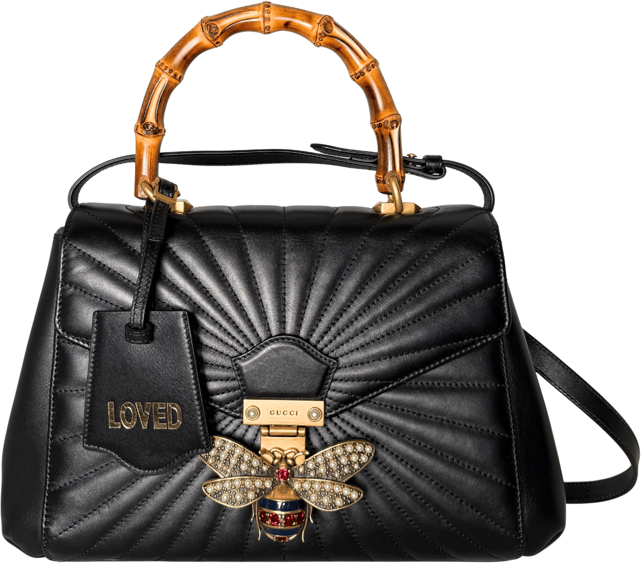 Gucci Gucci Queen Margaret Top Handle Tasche Schwarz / sehr gut Zwart