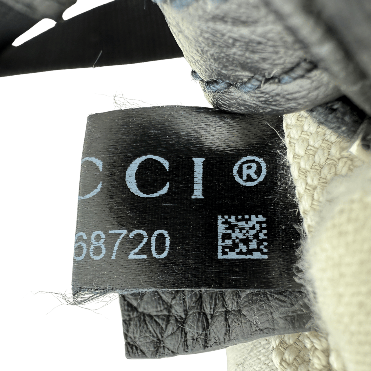 Gucci Gucci Kleine Gürteltasche mit Jumbo GG Leder Schwarz / sehr gut Zwart