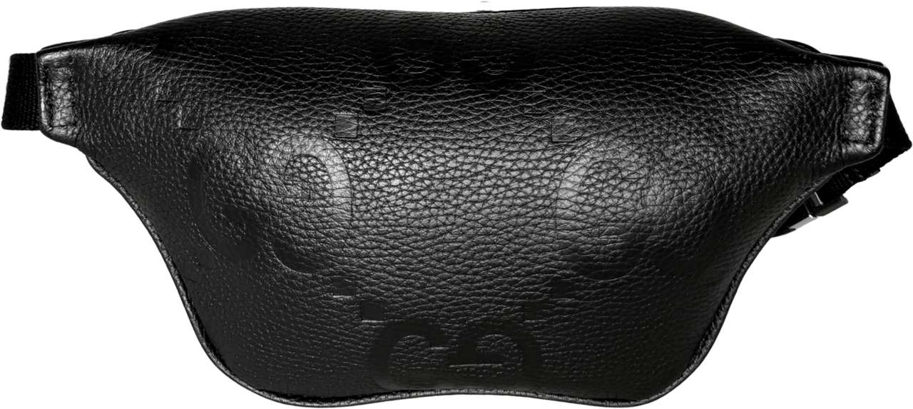 Gucci Gucci Kleine Gürteltasche mit Jumbo GG Leder Schwarz / sehr gut Zwart