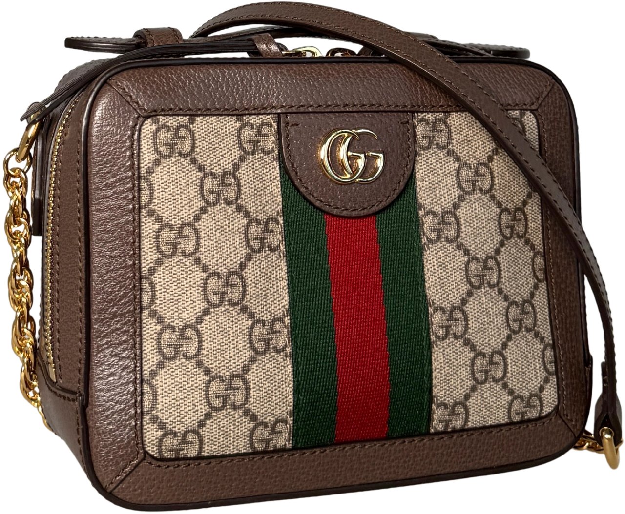 Gucci Gucci Ophidia GG Mini Schultertasche Braun / sehr gut Bruin