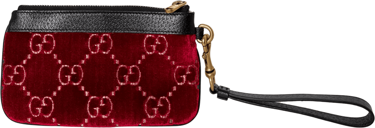Gucci Gucci GG Geldbörse Velvet Rot / neuwertig Rood