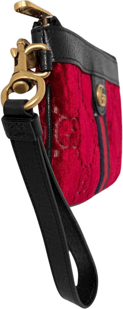Gucci Gucci GG Geldbörse Velvet Rot / neuwertig Rood