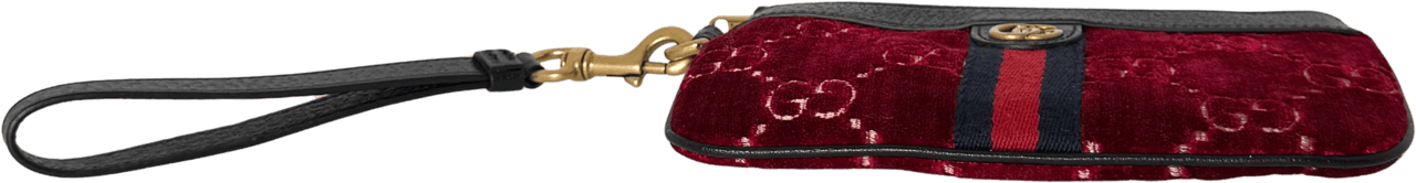 Gucci Gucci GG Geldbörse Velvet Rot / neuwertig Rood