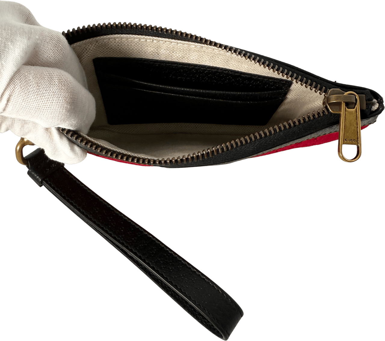 Gucci Gucci GG Geldbörse Velvet Rot / neuwertig Rood