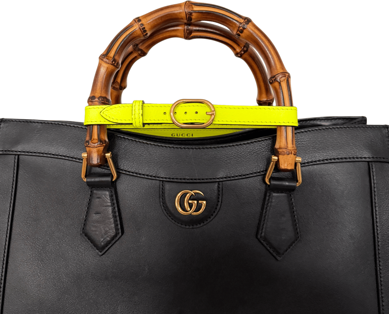 Gucci Gucci Großer Diana Bamboo Shopper Schwarz / gut Zwart