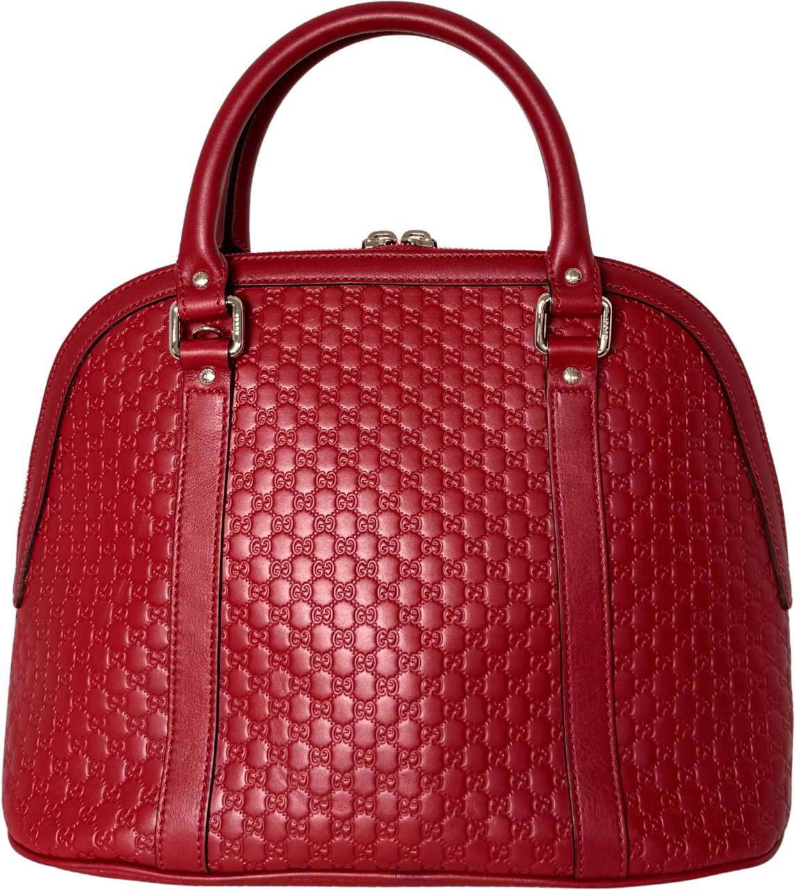 Gucci Gucci mittelgroße Microguccissima Dome Handtasche Rot / sehr gut Rood