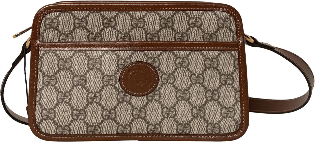 Gucci Gucci GG Supreme Schultertrasche Braun Fullset / sehr gut Bruin