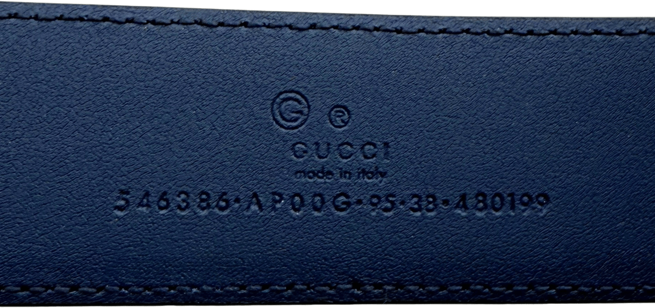 Gucci Gucci Interlocking GG Gürtel Größe 95 Blau / sehr gut Blauw