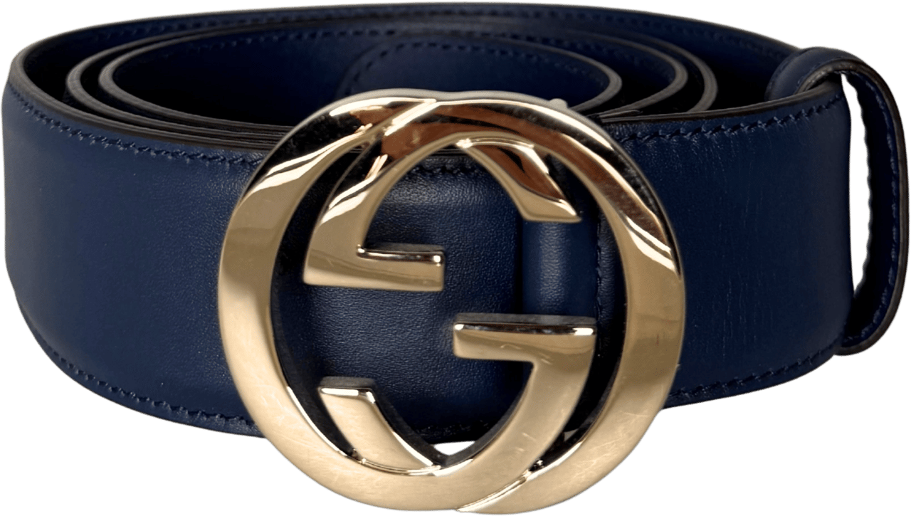 Gucci Gucci Interlocking GG Gürtel Größe 95 Blau / sehr gut Blauw