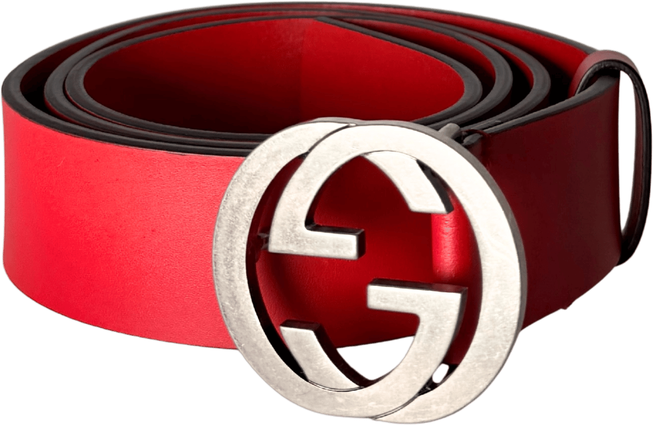 Gucci Gucci Interlocking GG Gürtel Größe 95 Rot / sehr gut Rood