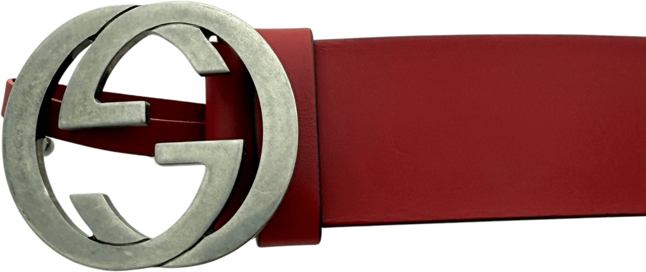 Gucci Gucci Interlocking GG Gürtel Größe 95 Rot / sehr gut Rood