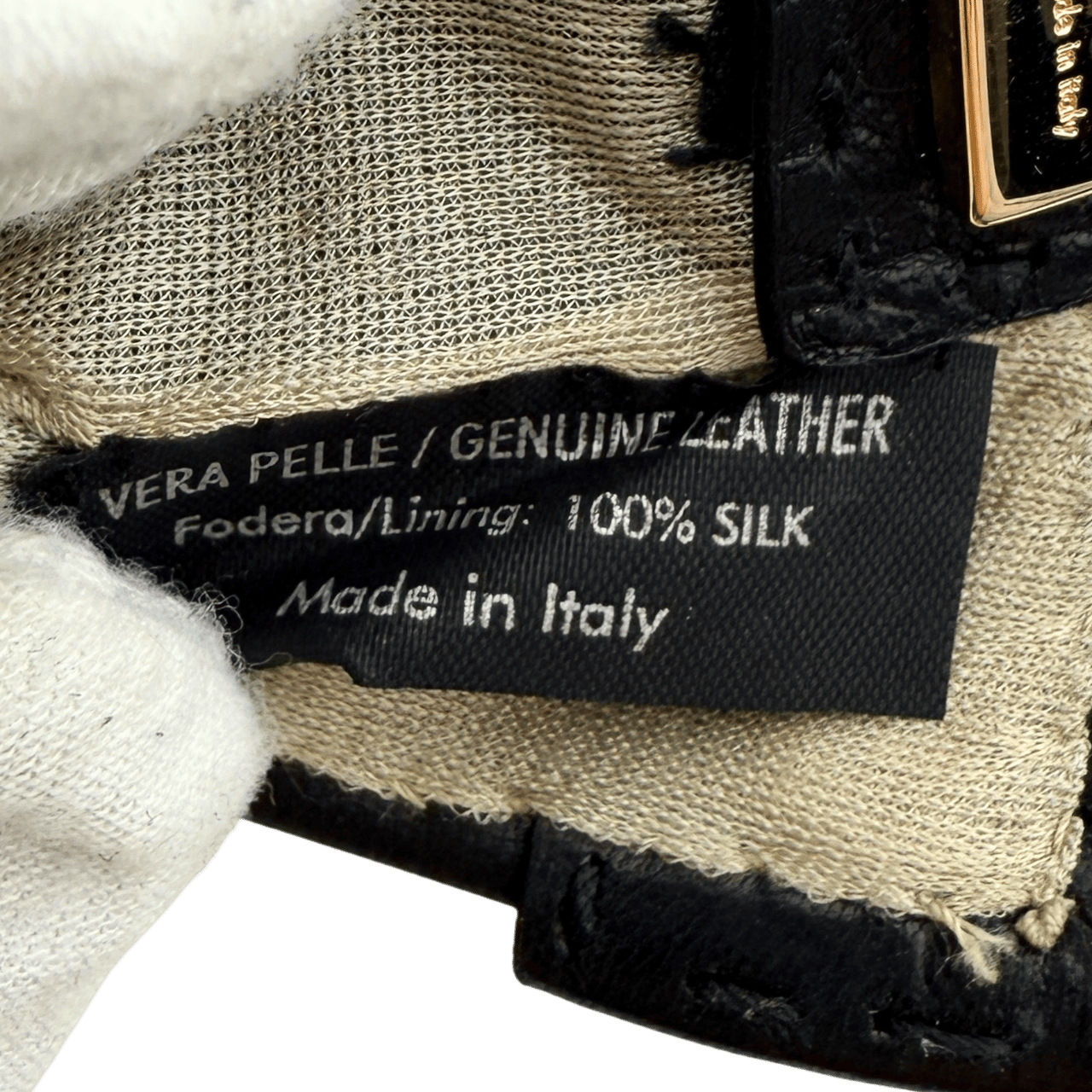 Gucci Gucci Lederhandschuhe Größe 8 1/2 Schwarz / neuwertig Zwart