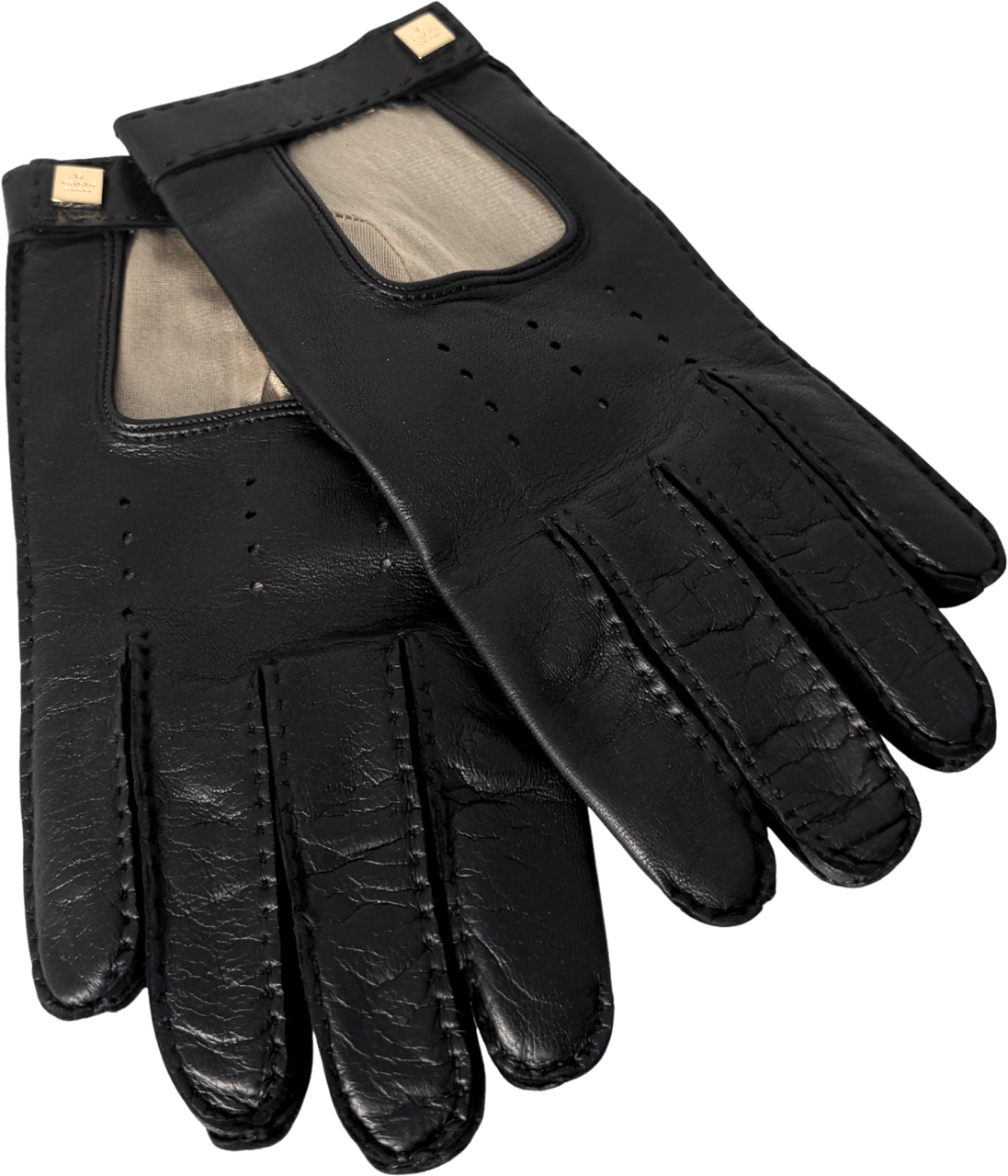 Gucci Gucci Lederhandschuhe Größe 8 1/2 Schwarz / neuwertig Zwart