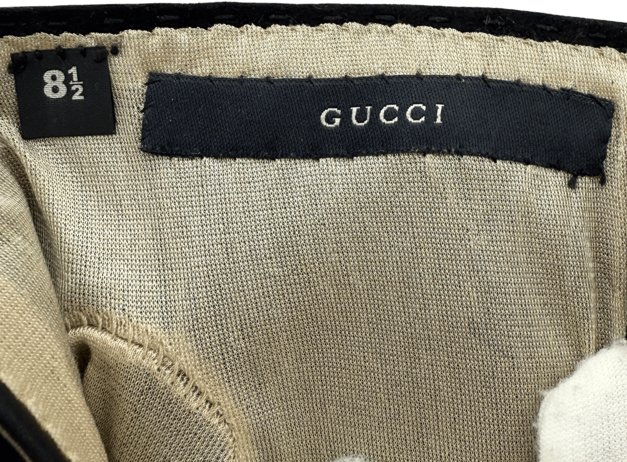 Gucci Gucci Lederhandschuhe Größe 8 1/2 Schwarz / neuwertig Zwart
