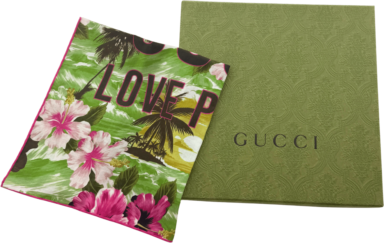 Gucci Gucci Love Parade Tuch Grün / neuwertig Groen