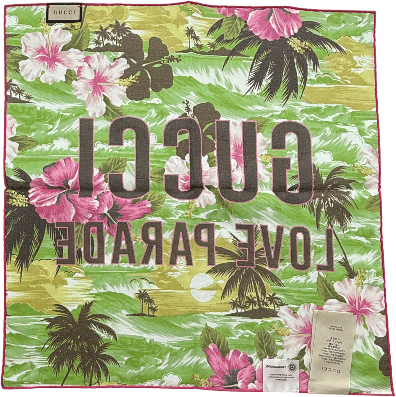 Gucci Gucci Love Parade Tuch Grün / neuwertig Groen