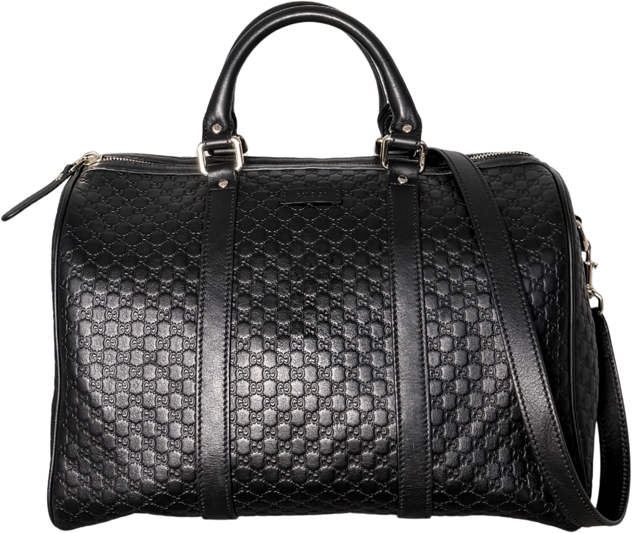 Gucci Gucci Microguccissima Boston Bag Schwarz / sehr gut Zwart