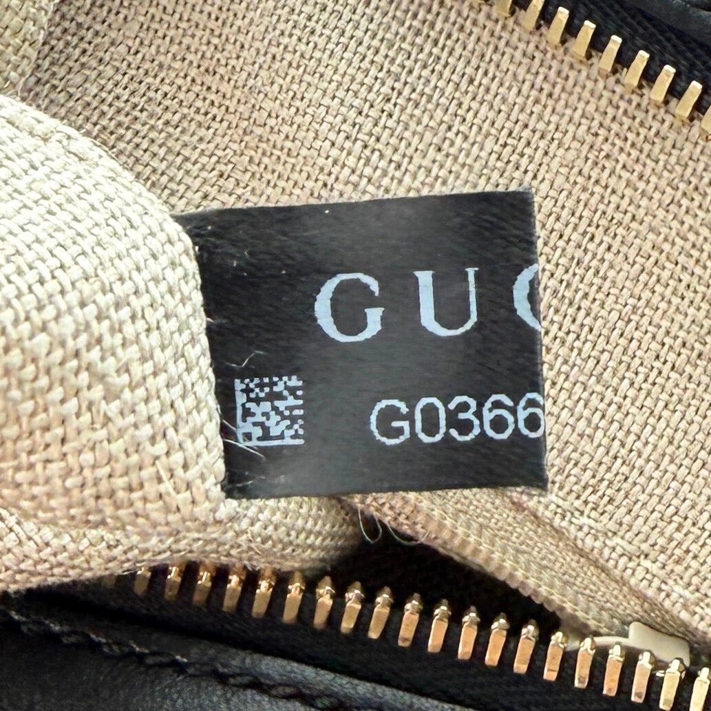 Gucci Gucci Microguccissima Boston Bag Schwarz / sehr gut Zwart