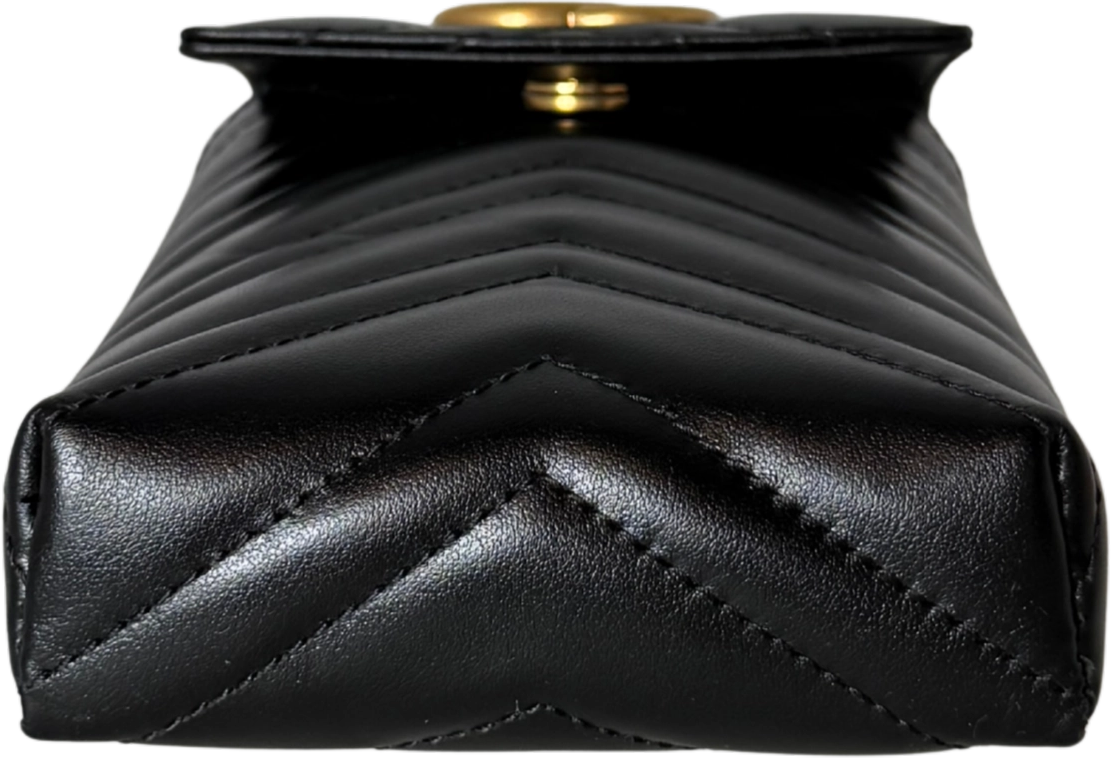 Gucci Gucci GG Marmont Phone Crossbody Bag Schwarz / neuwertig Zwart