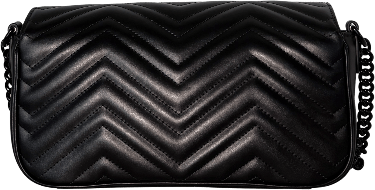 Gucci Gucci Mittelgroße GG Marmont Schultertasche Schwarz / neuwertig Zwart