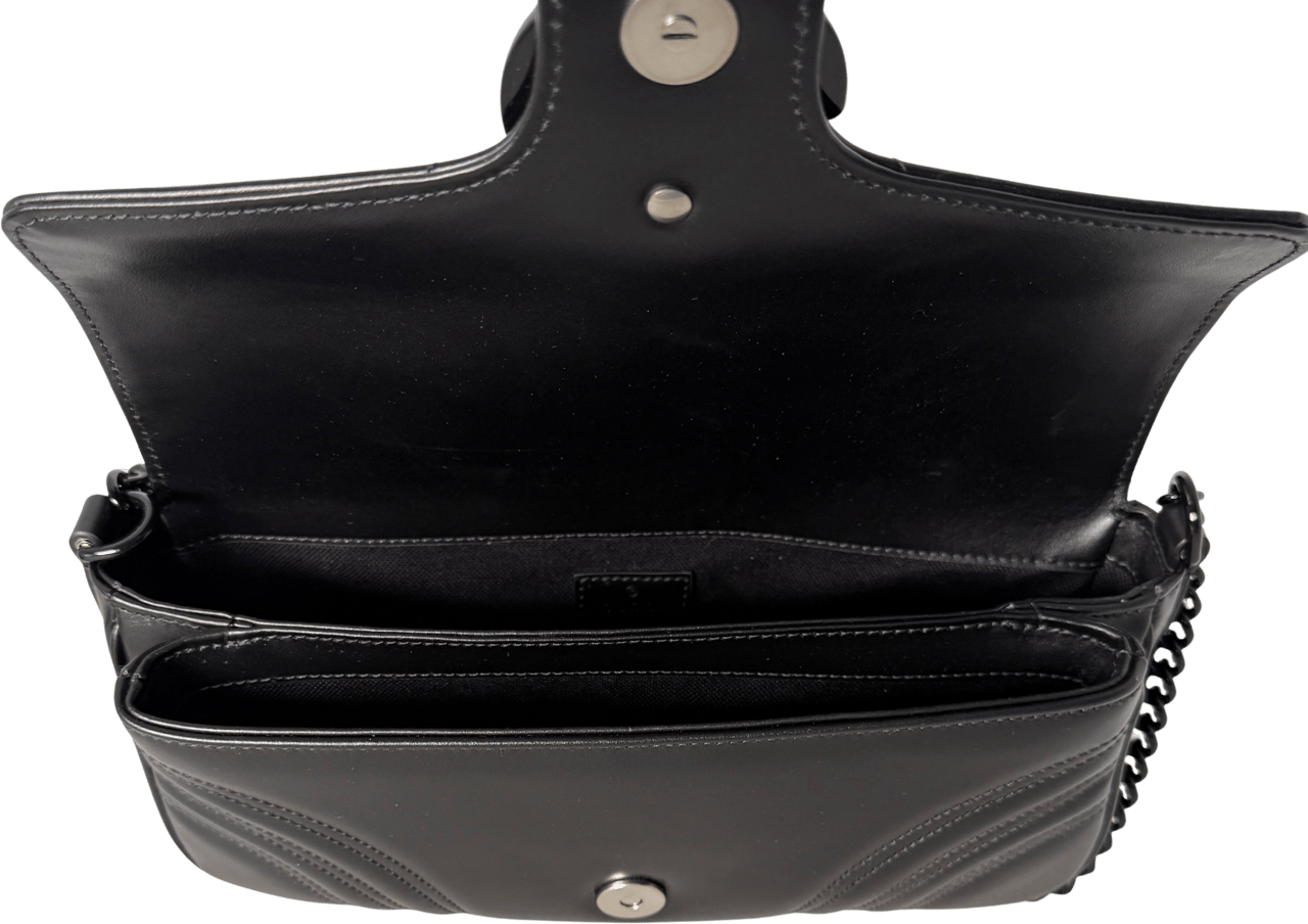 Gucci Gucci Mittelgroße GG Marmont Schultertasche Schwarz / neuwertig Zwart