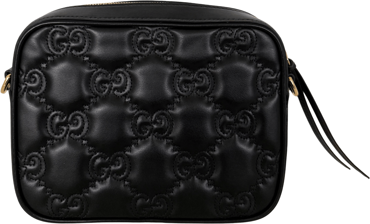 Gucci Gucci GG Matelassé Umhängetasche Schwarz / sehr gut Zwart