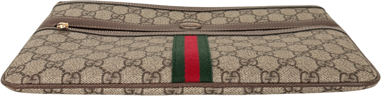 Gucci Gucci Ophidia Pouch aus GG Supreme-Canvas Braun / neuwertig Bruin