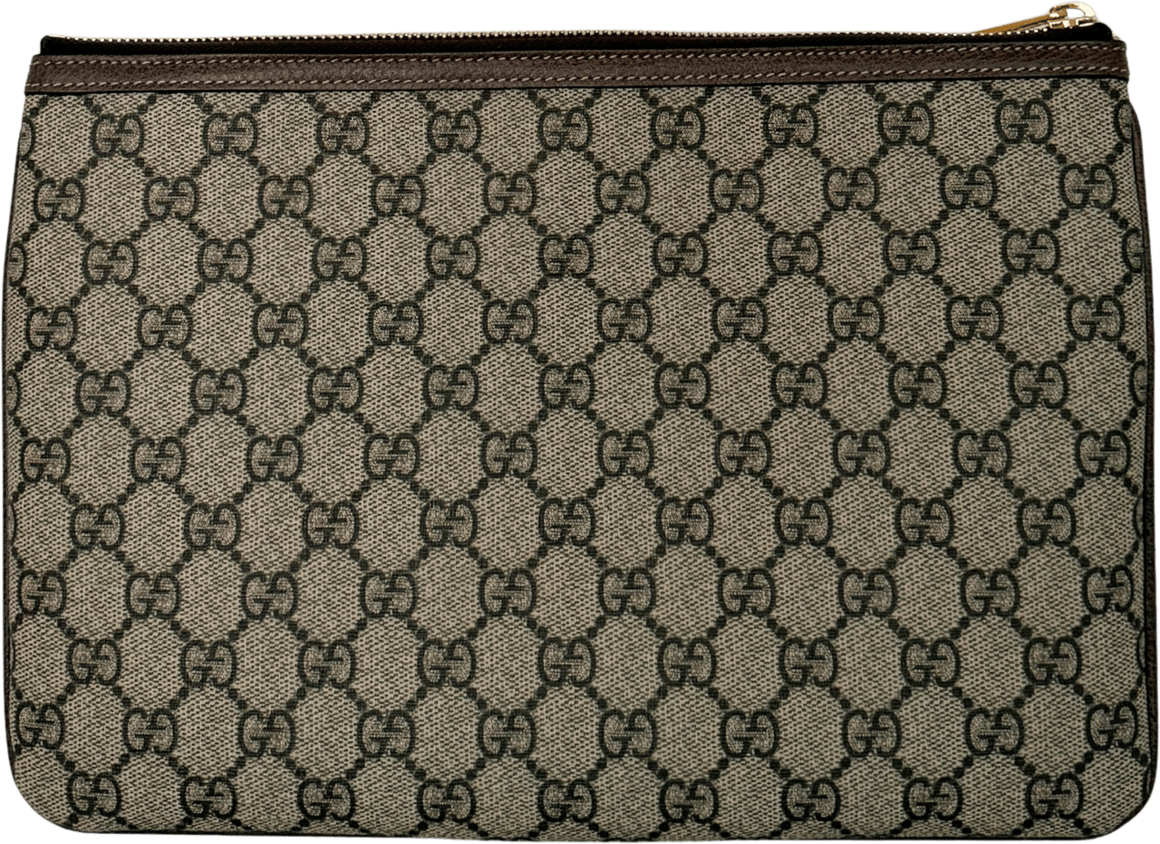 Gucci Gucci Ophidia Pouch aus GG Supreme-Canvas Braun / neuwertig Bruin