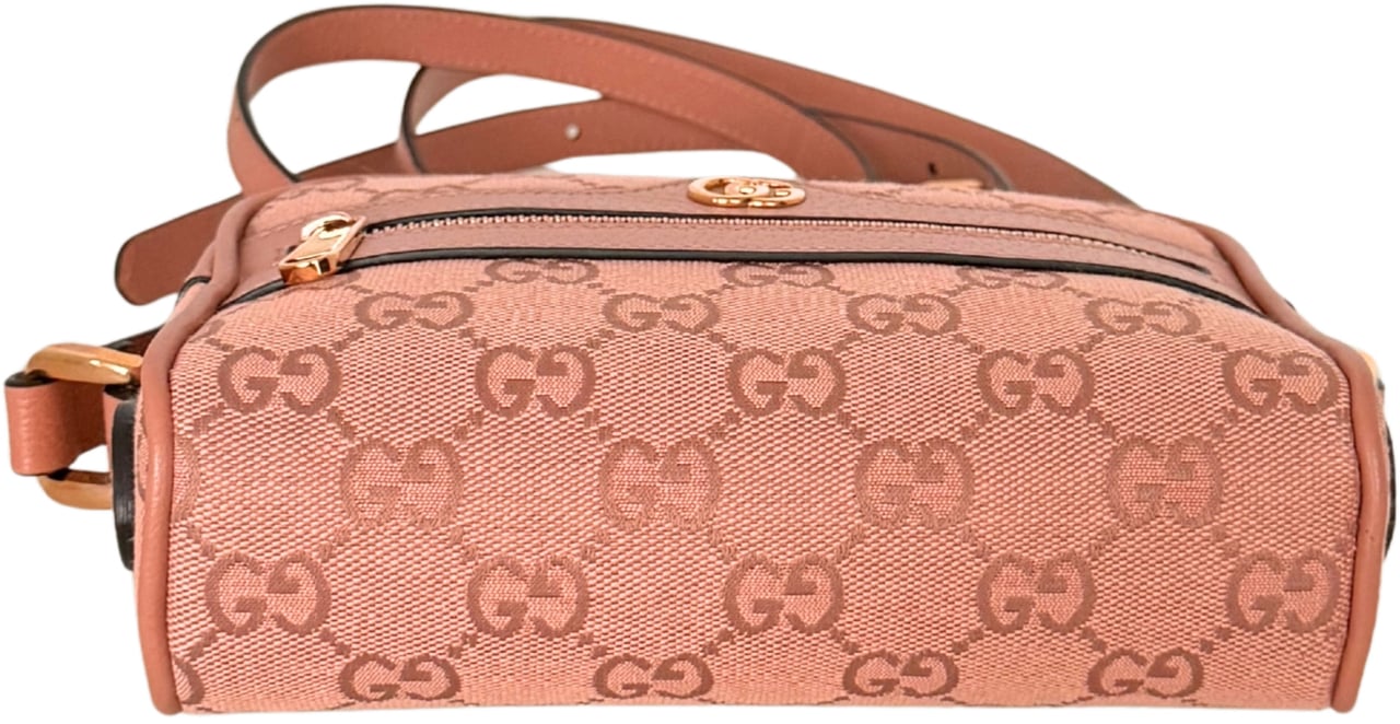 Gucci Gucci Ophidia Mini Bag Canvas Pink / neuwertig Roze