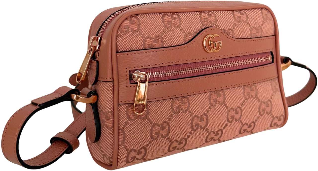Gucci Gucci Ophidia Mini Bag Canvas Pink / neuwertig Roze