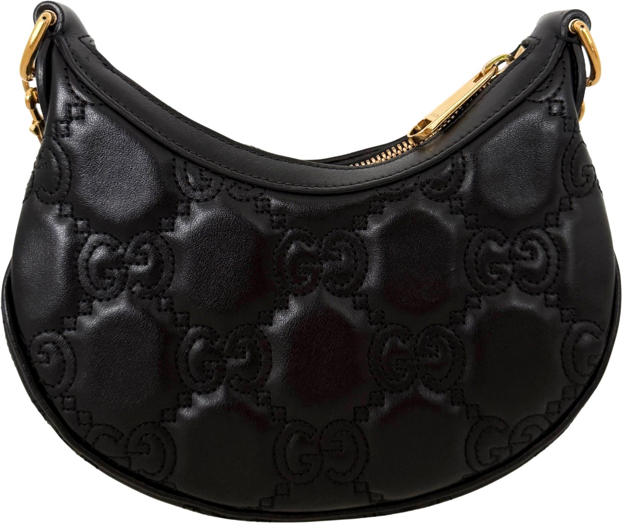 Gucci Gucci GG Marmont Half Moon Mini Bag Schwarz / sehr gut Zwart