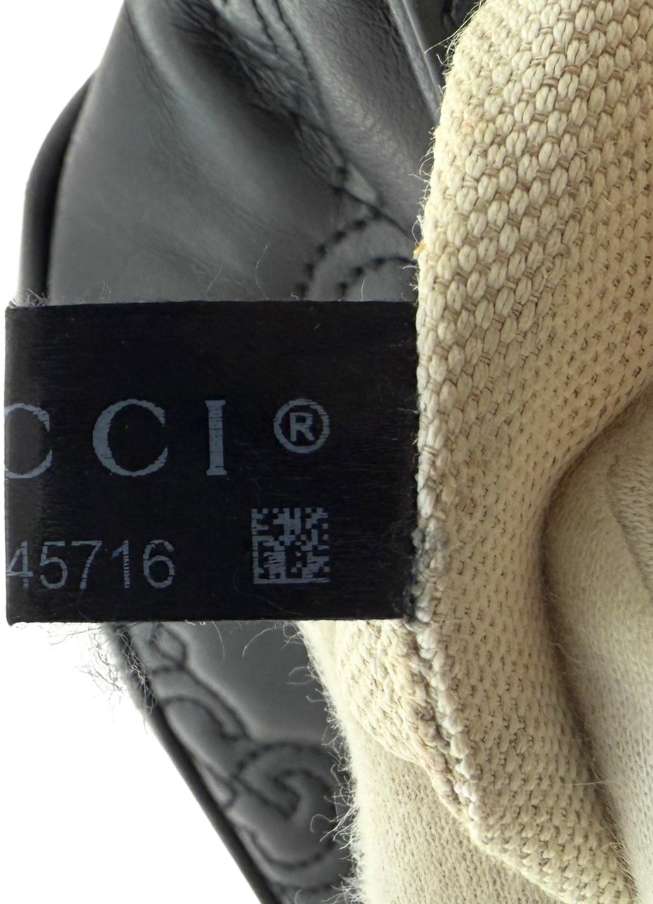 Gucci Gucci GG Marmont Half Moon Mini Bag Schwarz / sehr gut Zwart