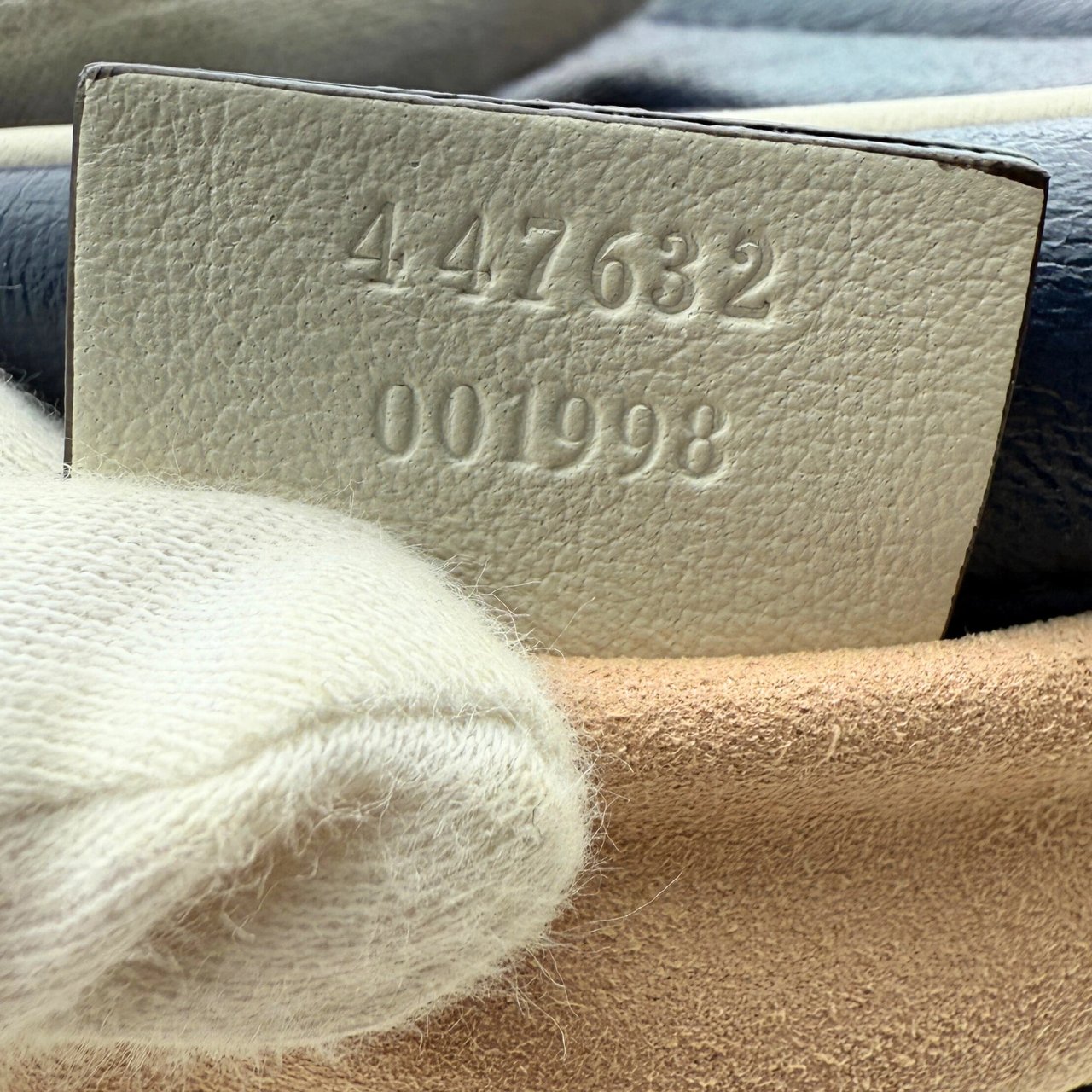 Gucci Gucci GG Marmont Torchon Schultertasche Blau / sehr gut Blauw