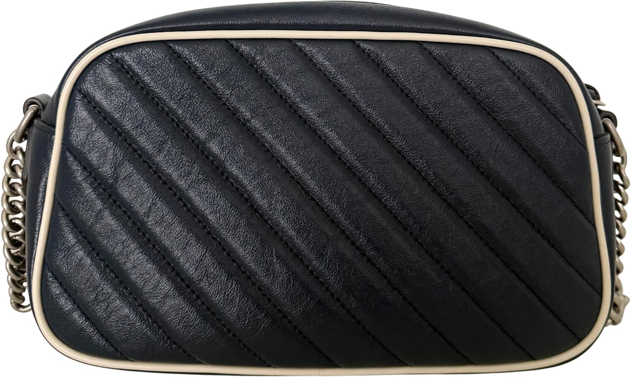 Gucci Gucci GG Marmont Torchon Schultertasche Blau / sehr gut Blauw