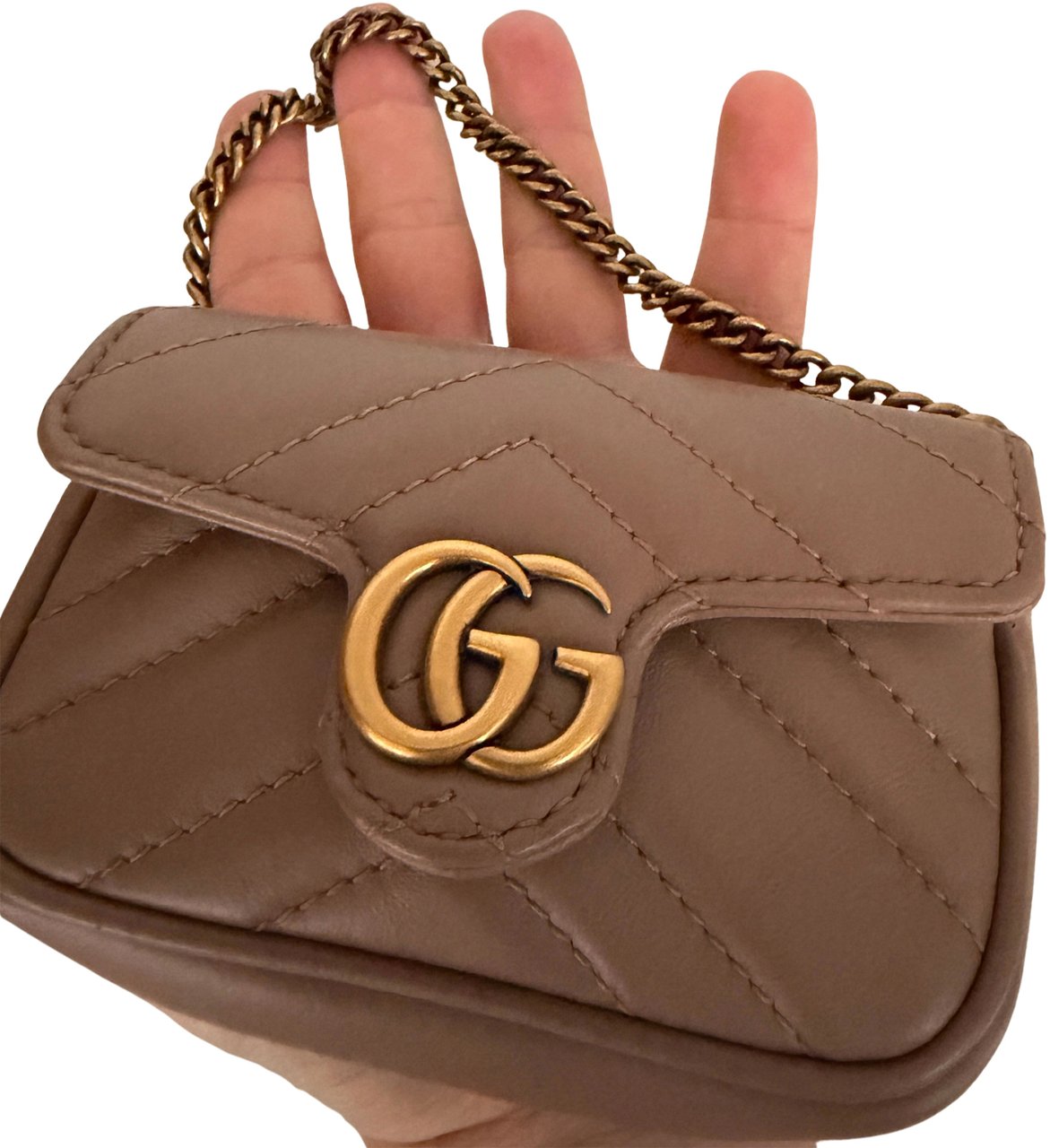 Gucci Gucci GG Marmont Matelasse Micro Bag Dusty Pink / neuwertig Roze