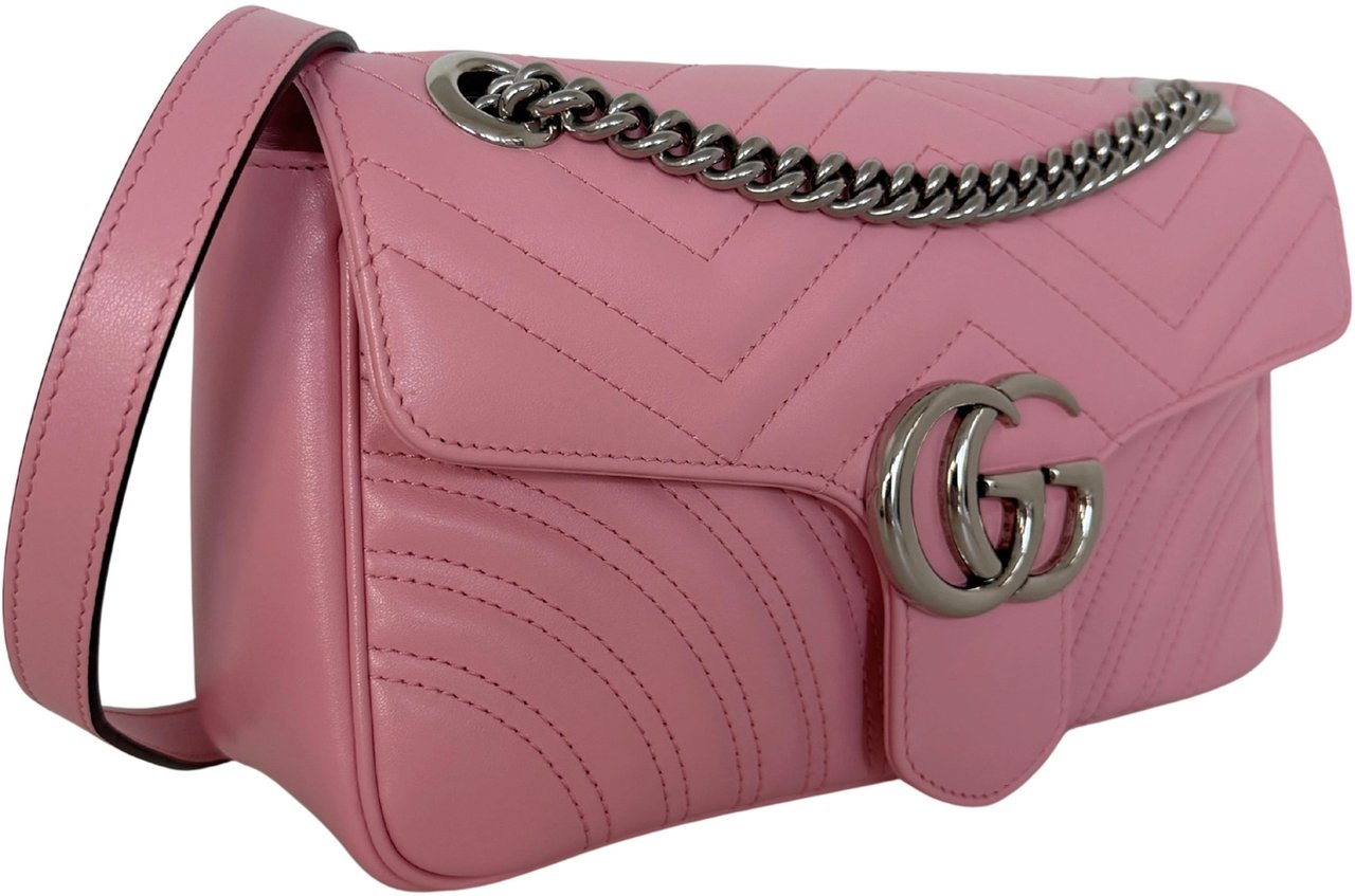 Gucci Gucci GG Marmont Small pink silber Hardware / neuwertig Roze