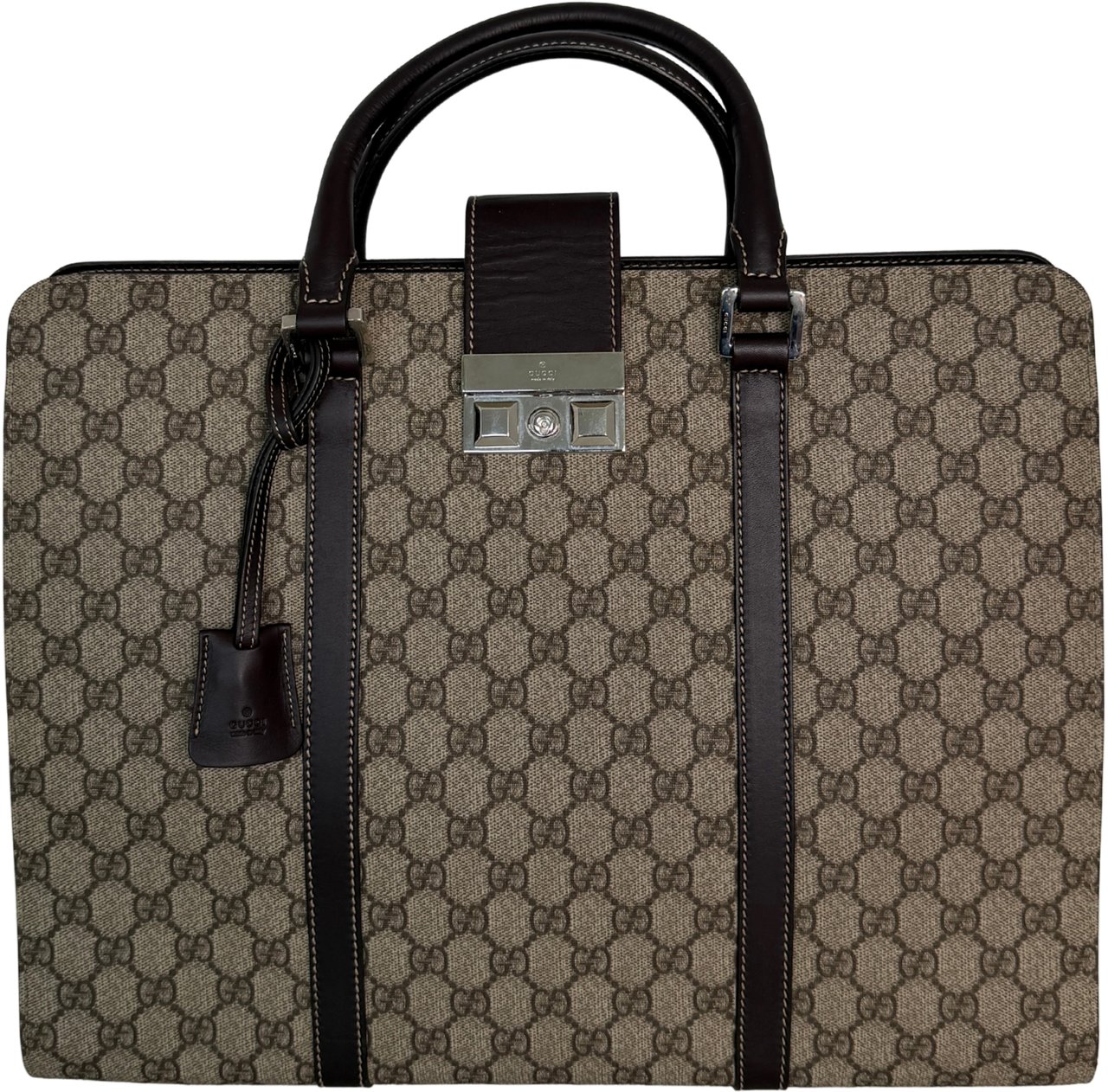 Gucci Gucci GG Supreme Business Laptop Bag / gut Beige