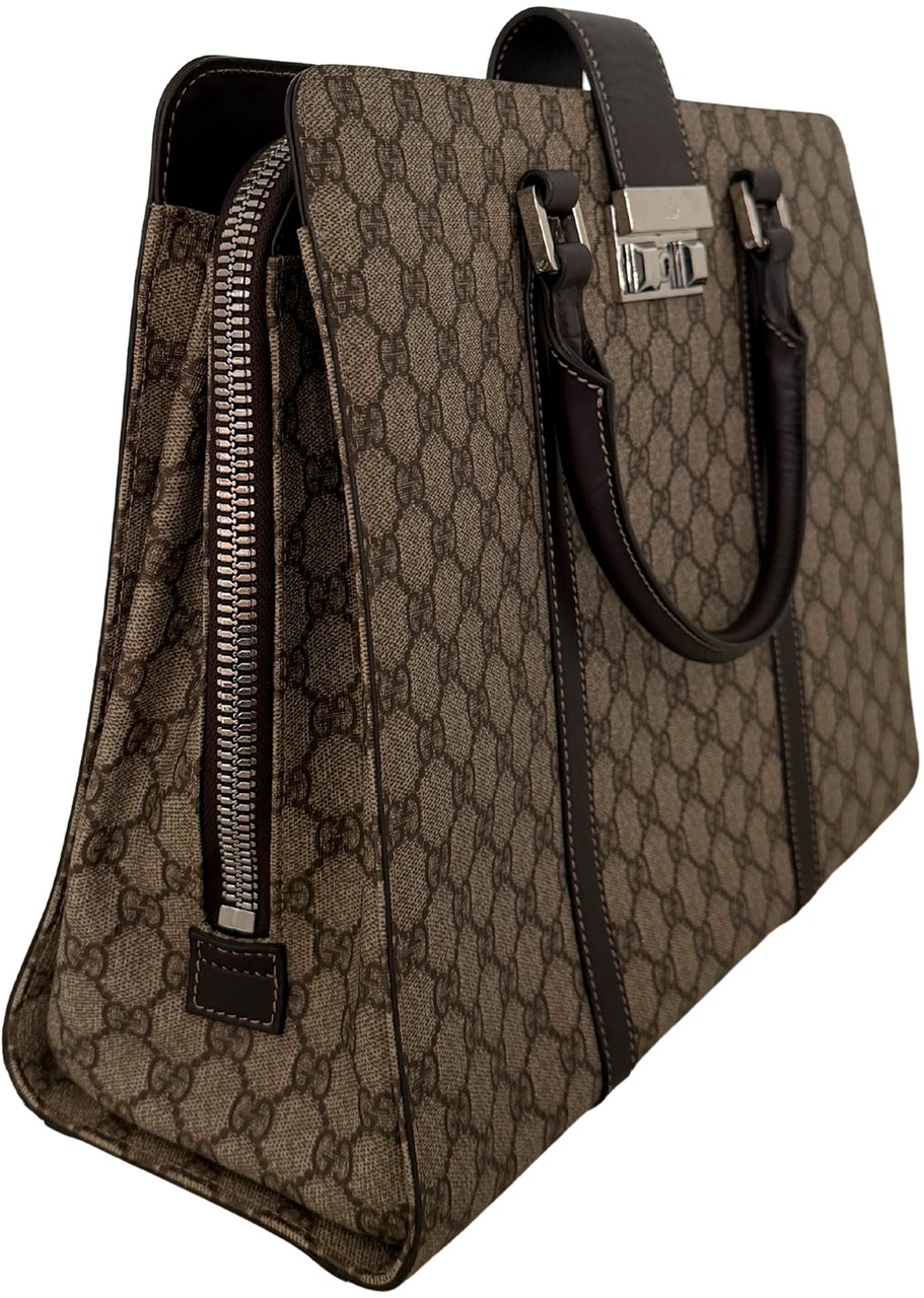 Gucci Gucci GG Supreme Business Laptop Bag / gut Beige