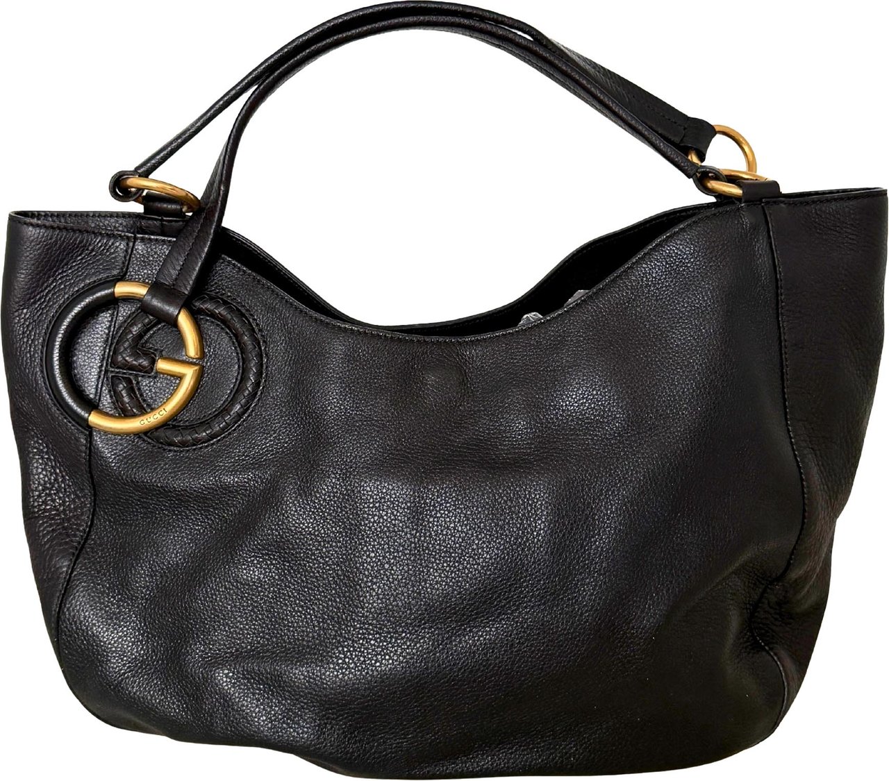 Gucci Gucci Kalbsleder Tote Bag schwarz goldene Hardware / sehr gut Divers