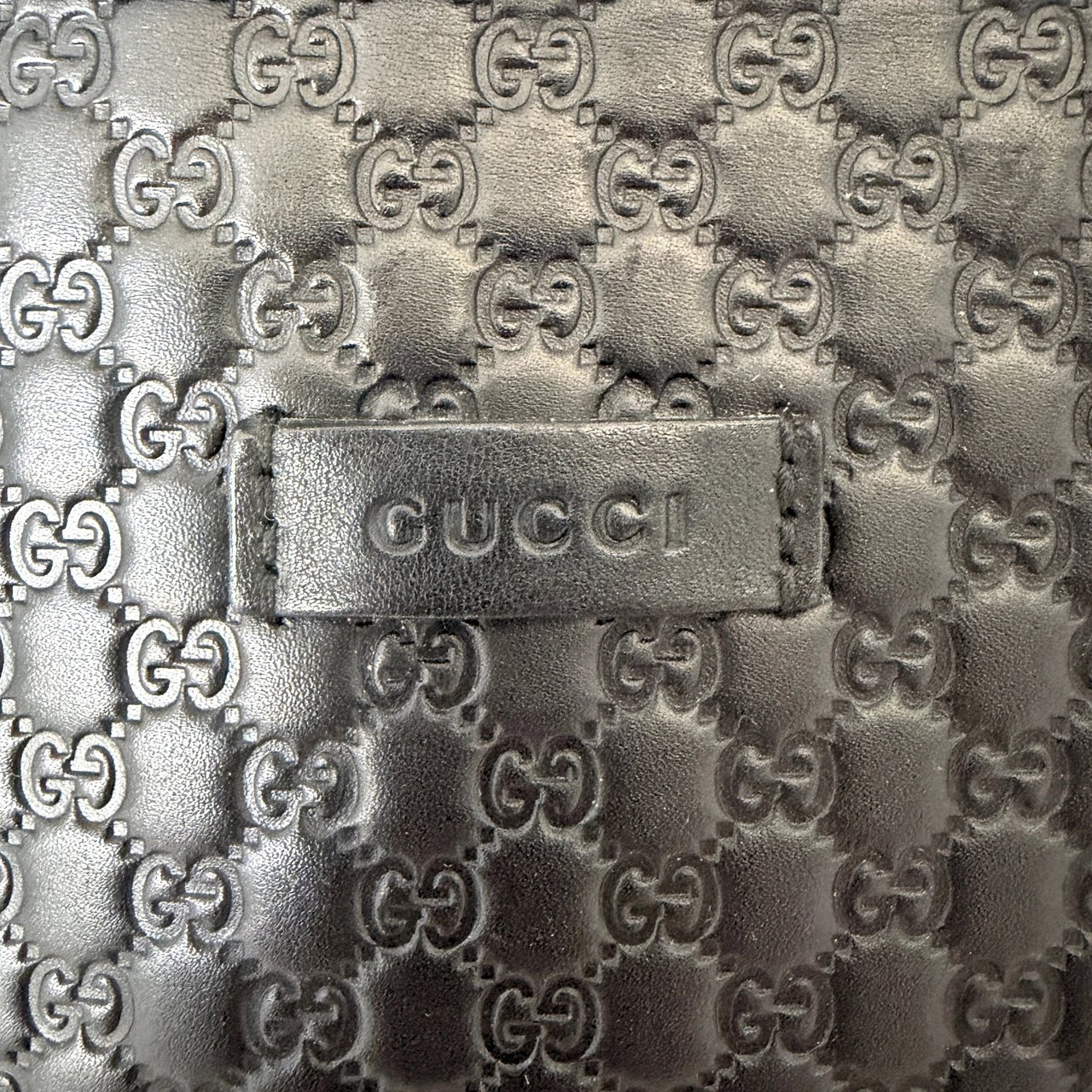 Gucci Gucci Guccissima Leather Shopper Bag black / good Zwart