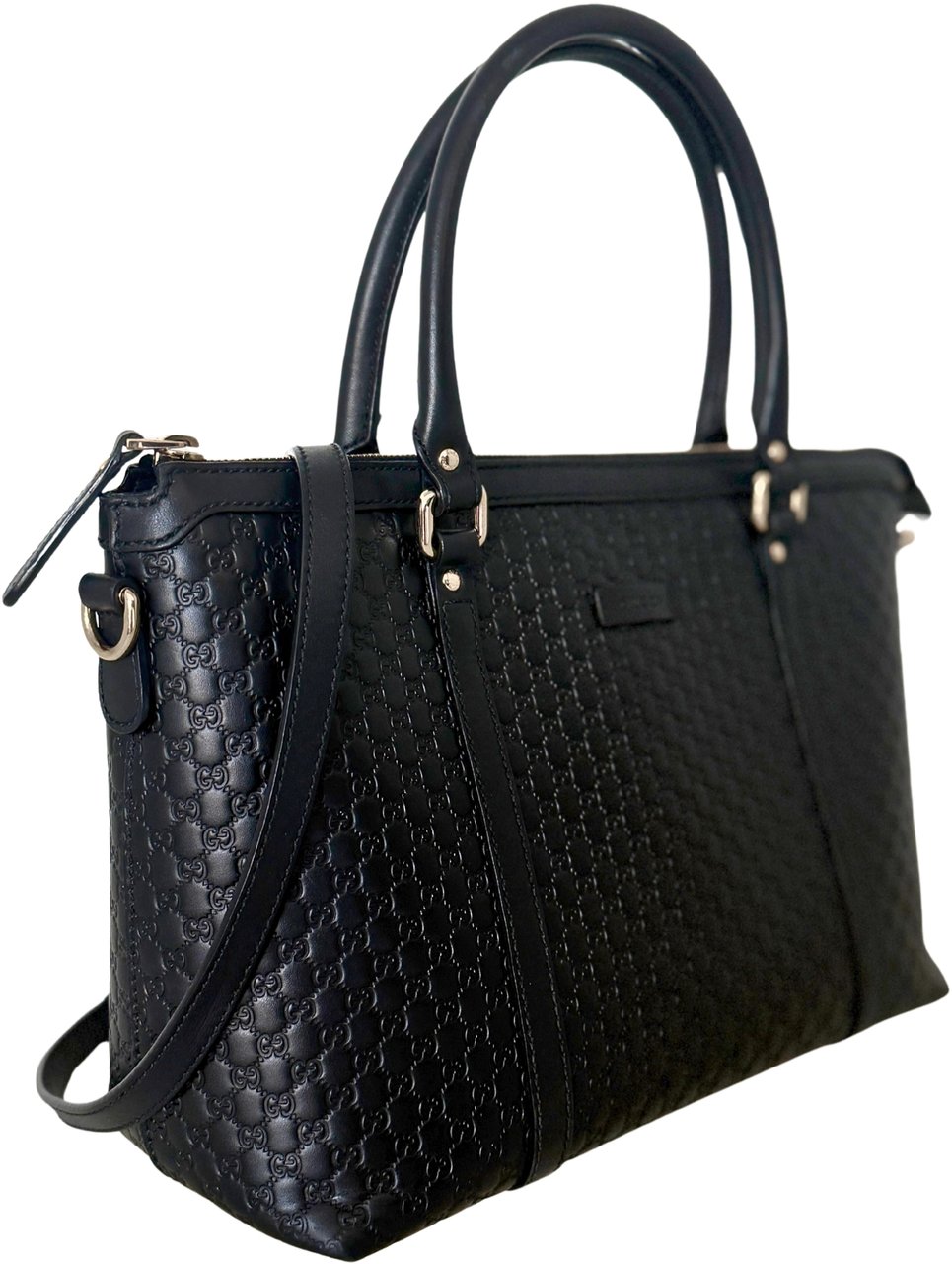 Gucci Gucci Guccissima Leather Shopper Bag black / good Zwart