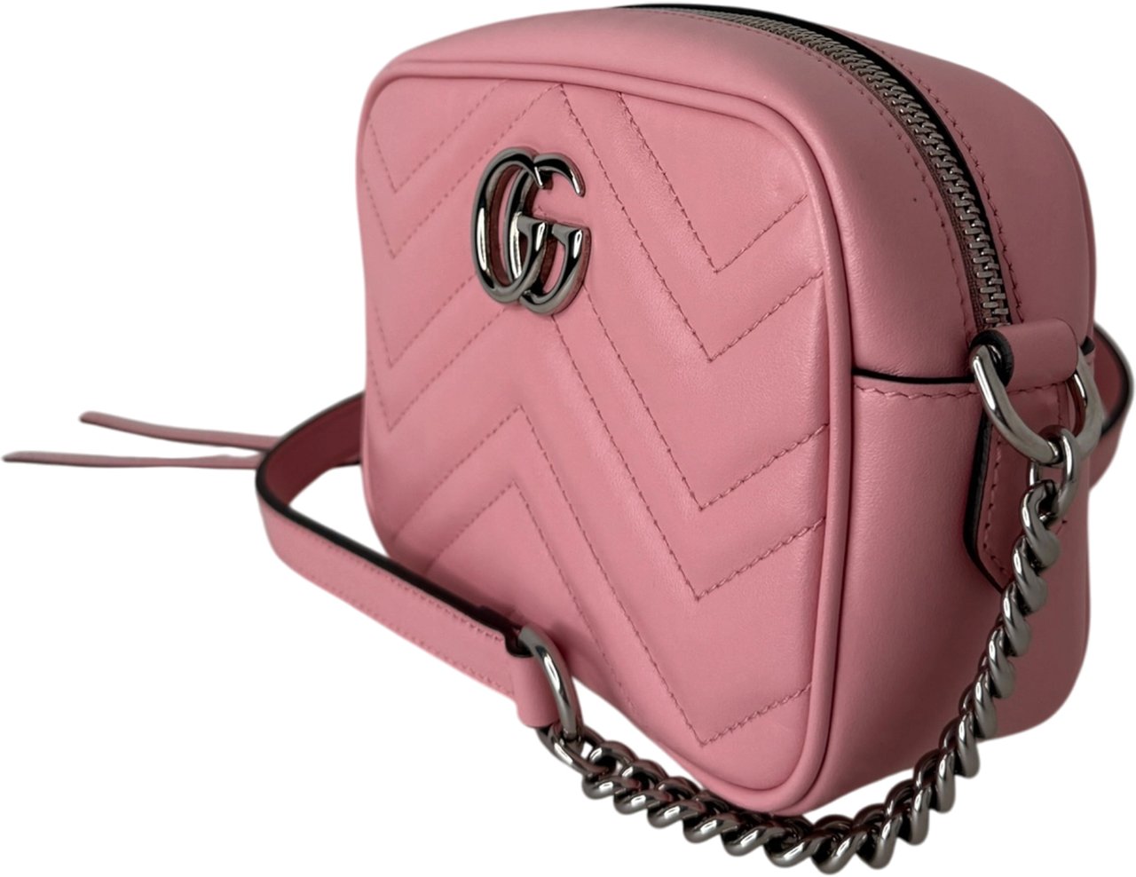 Gucci Mini Camerabag Leder Rosa Fullset / neuwertig Roze