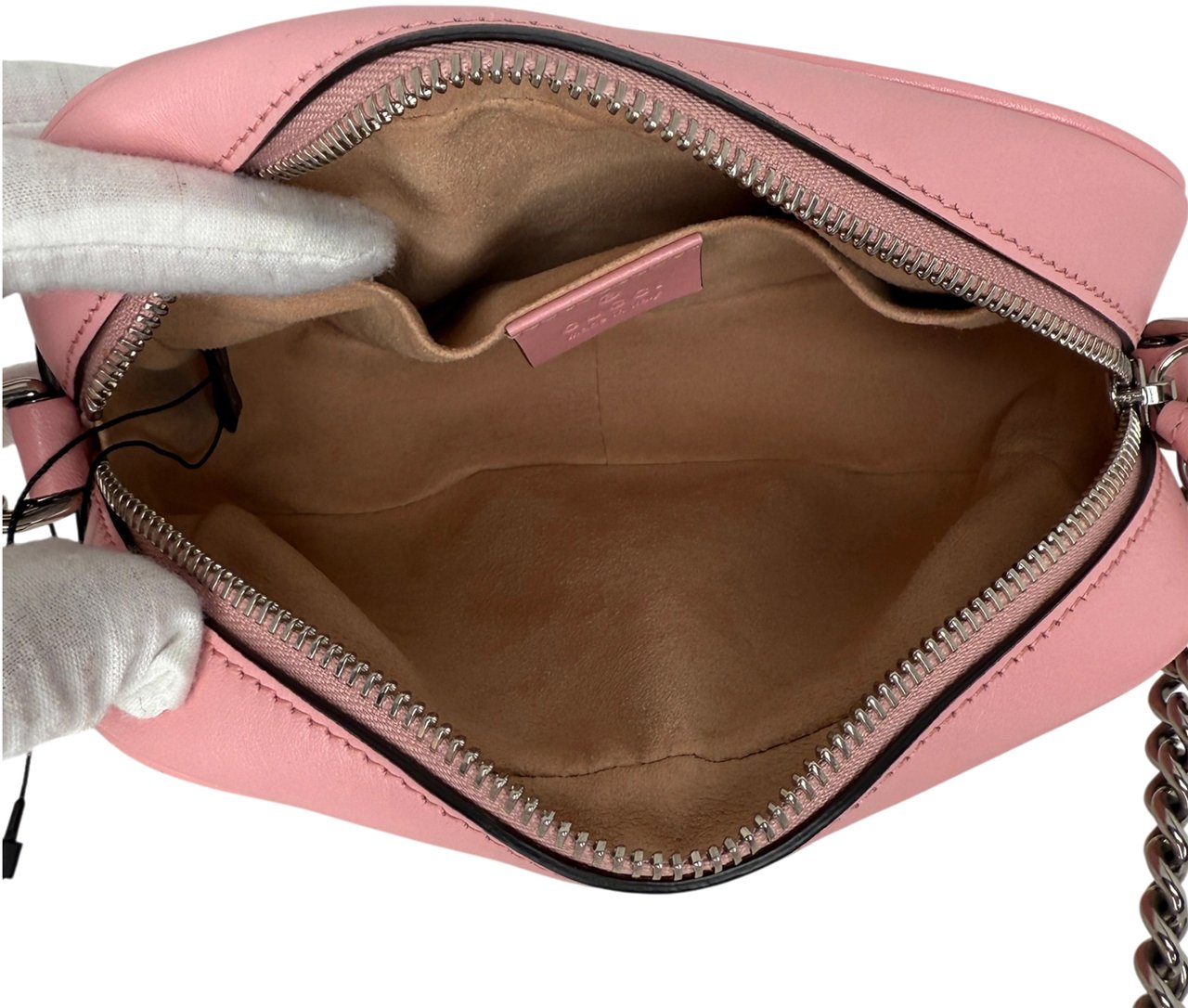 Gucci Mini Camerabag Leder Rosa Fullset / neuwertig Roze