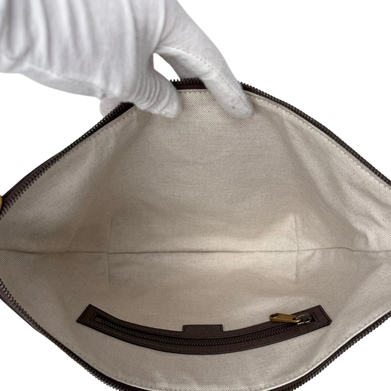 Gucci kleine Ophidia Half Moon Hobo Bag / neuwertig Beige