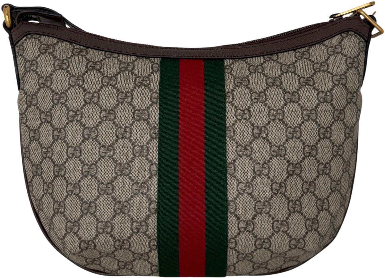 Gucci kleine Ophidia Half Moon Hobo Bag / neuwertig Beige