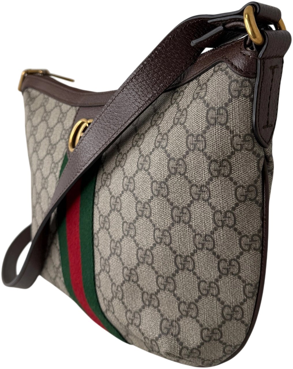 Gucci kleine Ophidia Half Moon Hobo Bag / neuwertig Beige