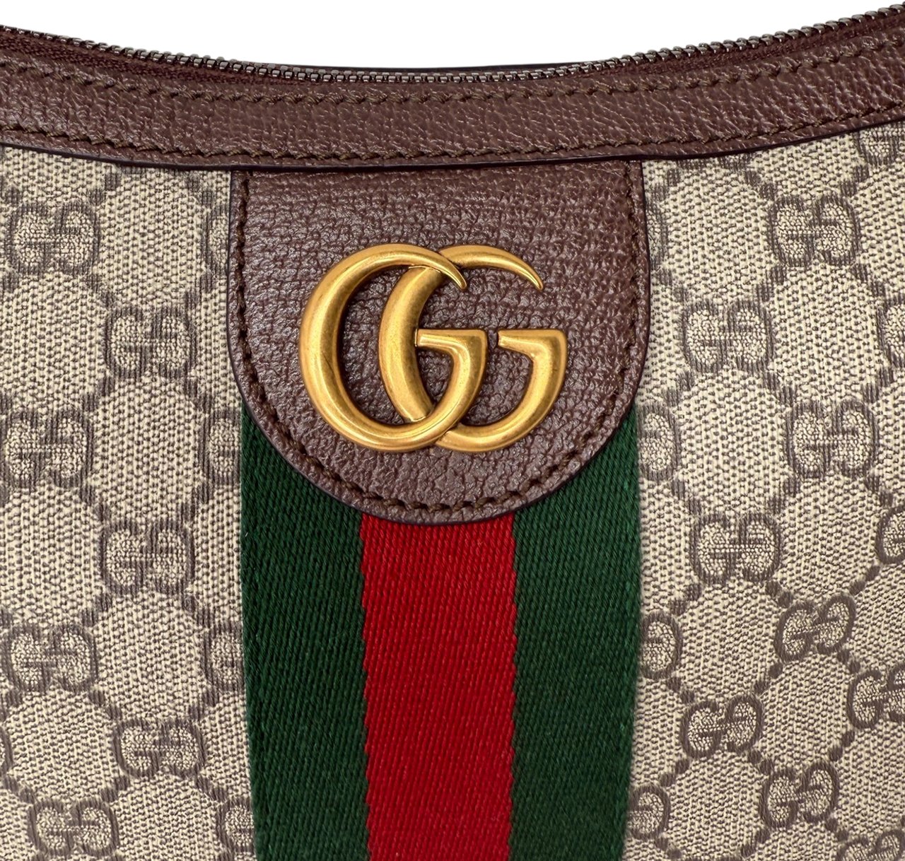 Gucci kleine Ophidia Half Moon Hobo Bag / neuwertig Beige
