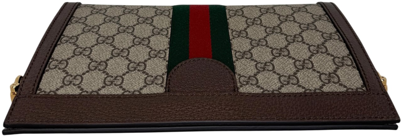 Gucci GG Supreme Monogram Web Small Ophidia braun / neuwertig Bruin
