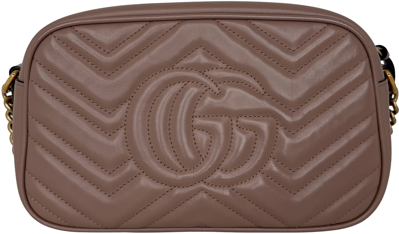 Gucci GG Marmont Small Chain Shoulder Bag Rosa Roze